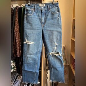 A&F Ankle Straight Jeans